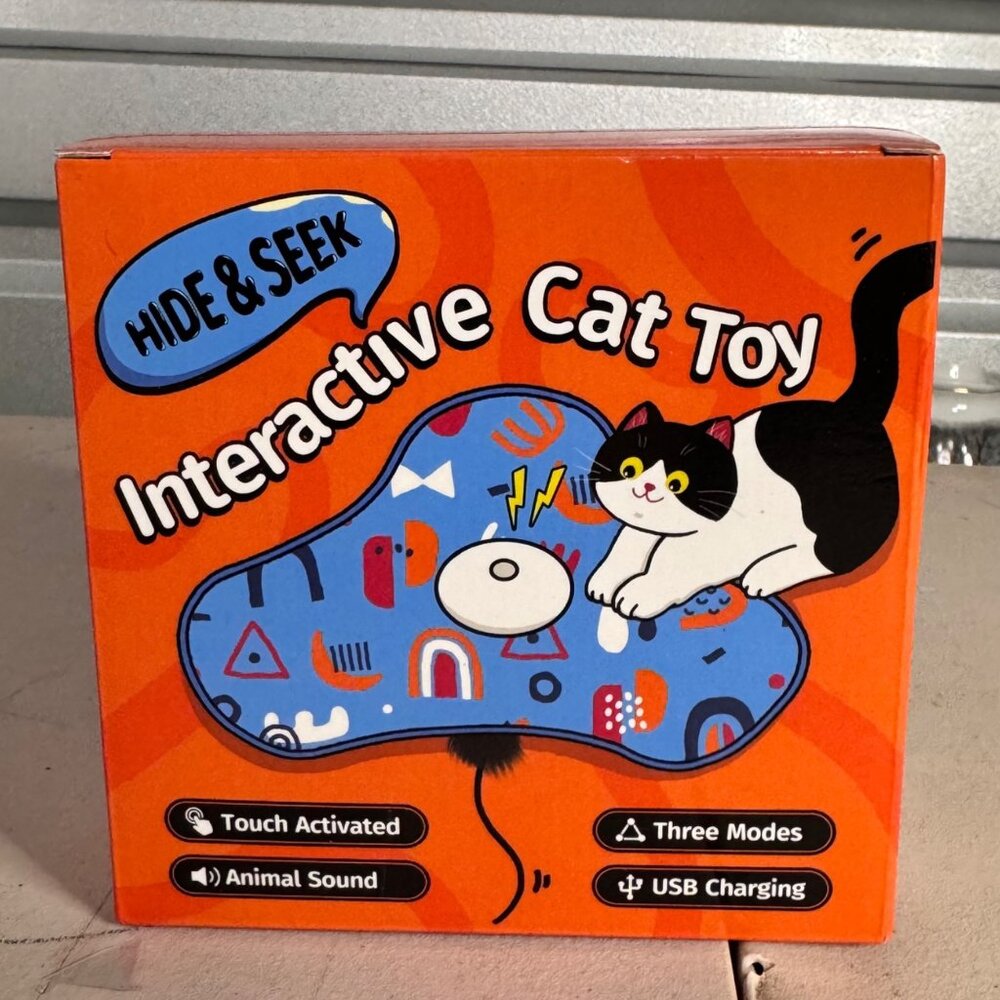 Electronic Hide And Seek Interactive Cat Toy w/ Built in Speaker